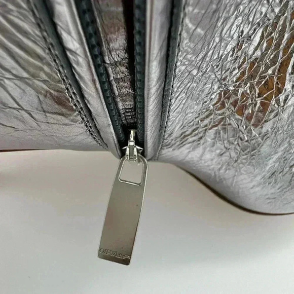 BNWB OFF-White Silver Allen Metal Ankle BootOff-White c/o Virgil Abloh - Picture 6 of 17